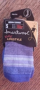 Smartwool socks kids small sm s Girls Polar Purple merino wool Thinscape Stripe - Picture 1 of 3