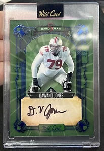 2023 WILD CARD DAWAND JONES AUTO BLUE SP #d 3/3 AUTOGRAPH ! - Picture 1 of 1