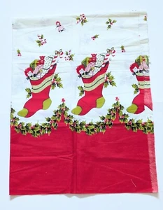 Material de tela gráfica navideña vintage Raggedy Ann Toys medias edredón artesanías - Imagen 1 de 7