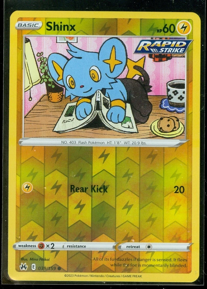 Pokemon SHINX 039/159 - Crown Zenith - Rev Holo - - MINT - Image 1 of 1