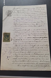 Document 1886  généralité timbre fiscal bleu Firmin Gitoy Toul Lorraine - Picture 1 of 3