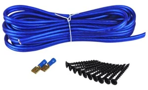 Complete Single Sub Box Enclosure Installation Kit: Speaker Wire, Screws, Spades - Picture 1 of 1