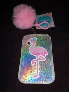 FLAMINGO SKURRIL ROSA PUFFBOMMEL SCHLÜSSELANHÄNGER ANHÄNGER AUSWEIS GEPÄCKANHÄNGER NEU MIT ETIKETT GESCHENK - Bild 1 von 3