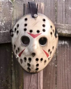 Jason Voorhees inspired dirty hand painted Mask - High Quality Art- - Picture 1 of 8