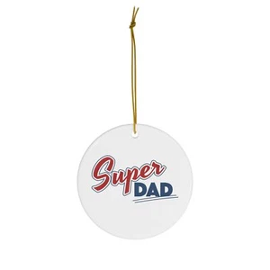 Ornamento di Natale Super Papà, idee regalo papà vacanza - Foto 1 di 4