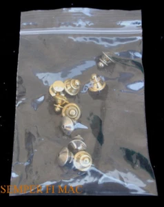 10 BLOQUEO DE LUJO CROMO METAL EMBRAGUE PASADOR RESPALDO FUERZA AÉREA EE. UU. TIE TAC USAF PIN UP - Imagen 1 de 12