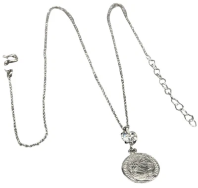 Collana donna a tema festa di laurea corona alloro firmata argento 925 puntoluce - Immagine 1 di 4