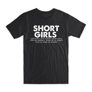 Short Girls T-Shirt Premium Soft Cotton Crew Neck Funny Tees Novelty Gifts NEW - Picture 1 of 5