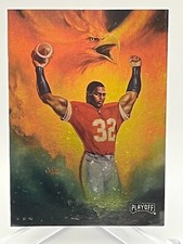 1994 Playoff Julie Bell's Fantasy Football Card #2 Marcus Allen HB #32 KC Chiefs