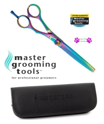 Master Grooming Tools ARCO IRIS 42 DIENTES ADELGAZAMIENTO MEZCLA TIJERA Mascota Perro Foto 1 de 4