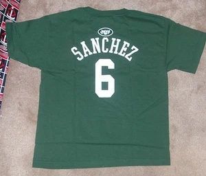 NEW NFL NY New York Jets Mark Sanchez Jersey Style T Shirt Youth Boys L Large 14 - Picture 1 of 2