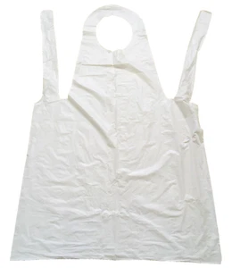 Plastic Aprons Disposable Quantity 400 White 100 Per Pk Lot Of 4 Size 28" x 46" - Picture 1 of 8