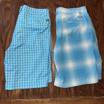 Puma Sports Golf Tech Performance Shorts Mens 36 Blue White 11 Inseam - Image 1 of 4