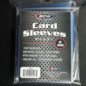 1 Packung BCW 2 Mil Standard Card Trading Card Sleeves 100 PRO Packung - Bild 1 von 2