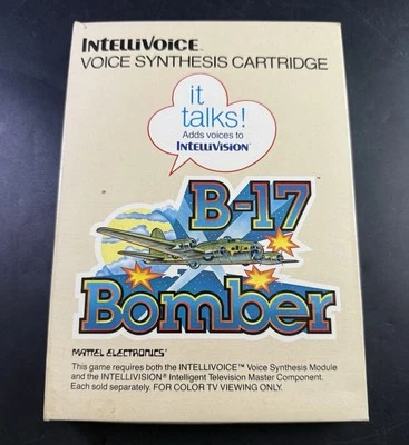 B17-Bomber Intellivision Cartridge Box w/manual and overlays 1982 Vd3 - Image 1 of 3