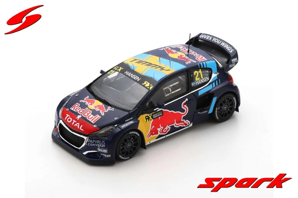 Spark S7821 1/43 PEUGEOT 208 WRX N°21 VAINQUEUR COURSE 2 MONDE RX D'ESPAGNE 2019