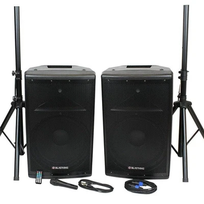 BLASTKING BDT15CMB2 Speaker Box System - 1000W, 8 Ohm, Class-H Amplifier - Image 1 of 4