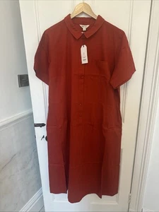 NUEVO Vestido para mujer Seasalt Birch Glade canela oscura talla 22 algodón orgánico - Imagen 1 de 9