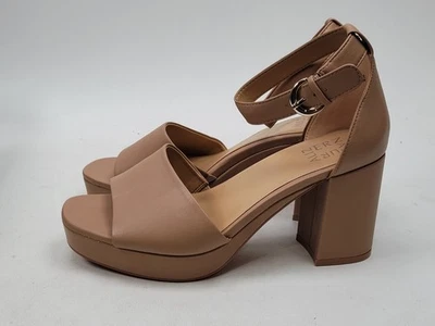 Naturalizer Pearlyn Ankle Strap Block Heel Chunky Platform Sandals Size 9W - Image 1 of 4
