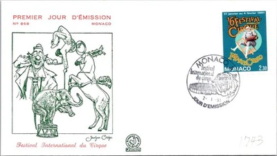 Monaco SC# 1743 FDC 1991 International Circus Festival - A03021 - Image 1 of 2
