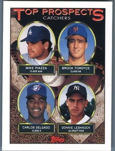 1993 Topps Mike Piazza / Brook Fordyce / Carlos Delgado / Donnie Leshnock #701 - Picture 1 of 2