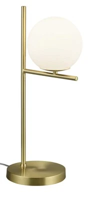 Trio Leuchten Tischleuchte Pure 502000108 Metall Messing matt Glas weiß exkl.... - Bild 1 von 3