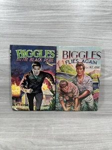 Biggles Books X2  Flies Again Capt. W.E. Johns Dean & Son And  The Black Pearl - Picture 1 of 3