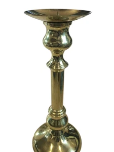 Portacandele vintage Hosley ottone massiccio 12" alto finitura laccata made in India - Foto 1 di 14