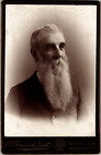 Photo de cabinet antique vieil homme à grande barbe Washington DC 1870s