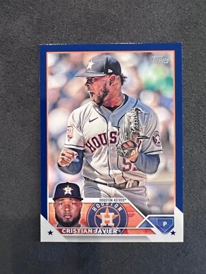 2023 Topps - #55 Cristian Javier - Blue Parallel - Image 1 of 2