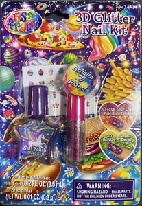 Lisa Frank | 3D Star Glitter Nail Kit | Stickers, Decals, Polish Purple Pink - Picture 1 of 2