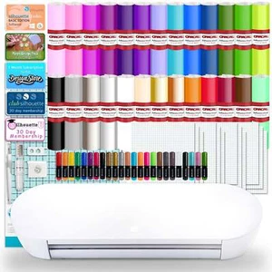 Silhouette Portrait 4 w/ 26 Oracal Sheets, Guides, Sketch Pens, and More - Picture 1 of 24