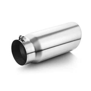 Bolt On Diesel Exhaust Tip 5" Inlet 6" Outlet 15inch Long Silver Stainless Steel - Picture 1 of 10