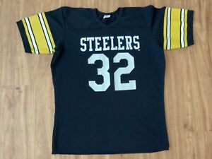 Vtg Rawlings NFL Pittsburgh Steelers #32 Black Jersey Sz XL, Franco Harris