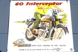 Royal Enfield Poster Go Interceptor NOS Domi Racer Classic motorcycle wall Art - Picture 1 of 1