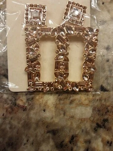 Earrings for women/ Rectangular Alloy Colored Geometric Earrings - Picture 1 of 3