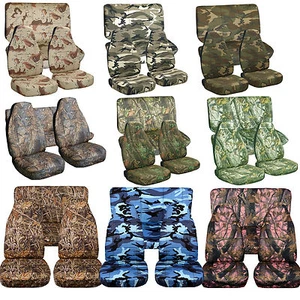 1989-1997 Geo Tracker Camouflage Seat Covers Canvas Front & Rear Choose color - Picture 1 of 20