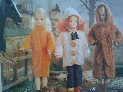 Original Knitting Pattern Book DK 4ply Wool Dolls Clothing Sindy Ken Baby Dolls - Image 1 of 4