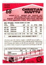 1989-90 O-Pee-Chee Tembec Test #68 Christian Ruuttu