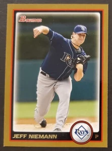 2010 Bowman #26 Jeff Niemann RAYS Gold Parallel baseball card VG/EX - Picture 1 of 2