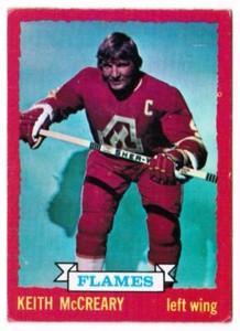 1973-74 O-Pee-Chee Light Backs Keith McCreary Atlanta Flames #13