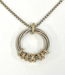 Ciondolo e Catena Helena Diamante 18 KYG & Argento Sterling - Foto 1 di 3