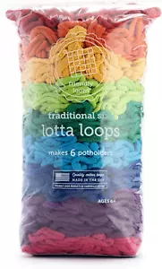 Lotta Loops - 7” Traditional-Sized Rainbow Themed Potholder Weaving Loops | Craf - Picture 1 of 12