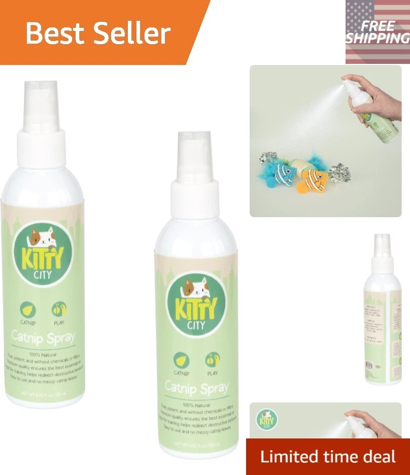 2-Pack Natural Catnip Spray for Energetic Play - Non-Toxic Formula - Image 1 of 4