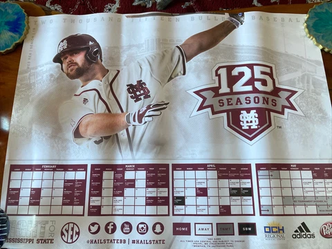 2015 MISSISSIPPI STATE Bulldogs Baseball Poster Wes Rea Cover