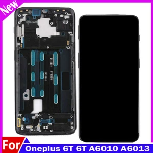 Replace OLED LCD Display Touch Screen Digitizer Frame For Oneplus 6T A6010 A6013 - Picture 1 of 6
