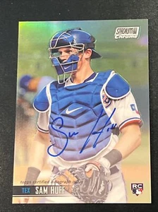 2021 Stadium Club Chrome Sam Huff Rookie Auto SCCBA-SHU Rc Rangers - Picture 1 of 2