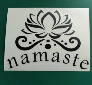 Yoga Namaste Lotus logo - Car/Van/Camper/Bike Decal Sticker Vinyl Graphic - Picture 1 of 4