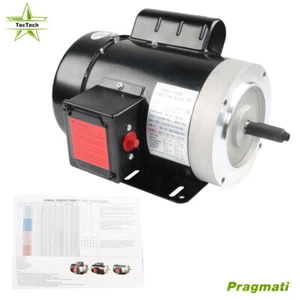 1750 RPM 1/2HP 56C General Purpose Electric Motor 1 Phase TEFC 1.88'' Shaft 60HZ - Picture 1 of 16