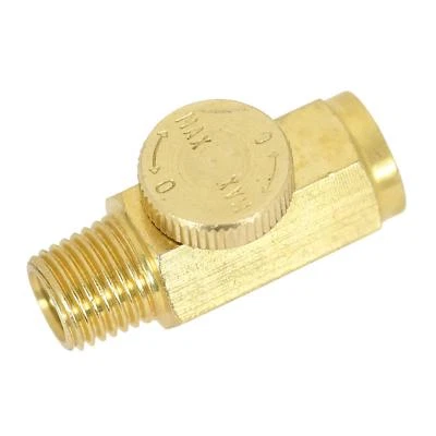 UFFY Brass In-Line Air Flow Regulator Control Tool Valve 1/4" NPT - Image 1 of 3
